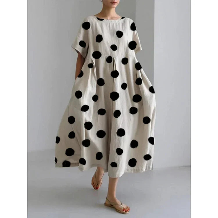 Mirella™ | 2025 – Polka Summer Midi Dress