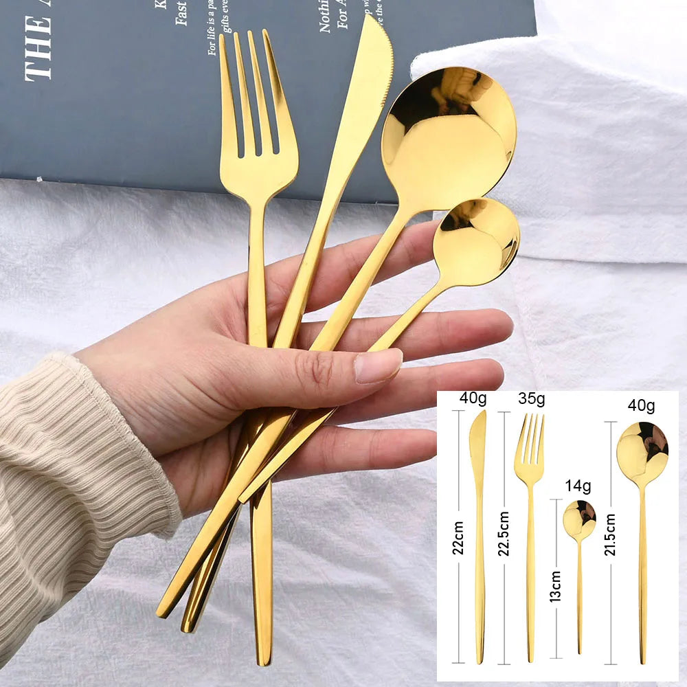Luxeo™ | 2025 Matte Steel Flatware Set