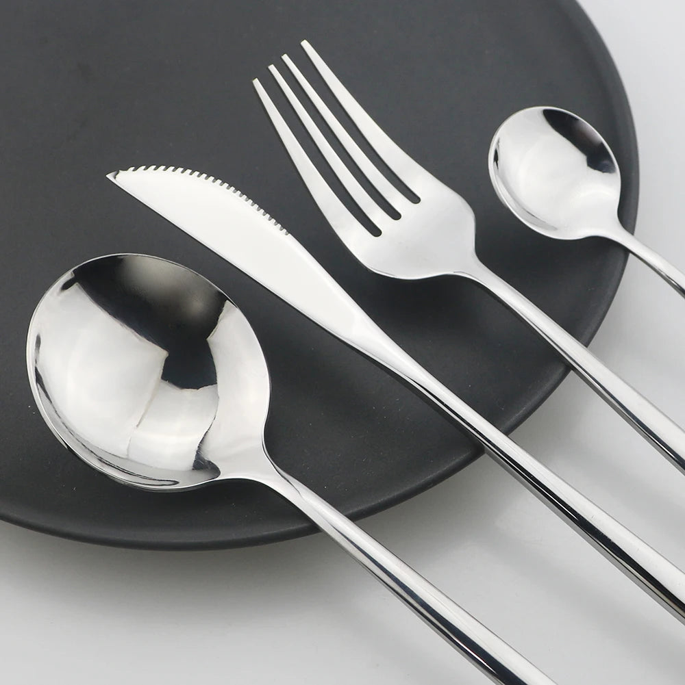 Luxeo™ | 2025 Matte Steel Flatware Set