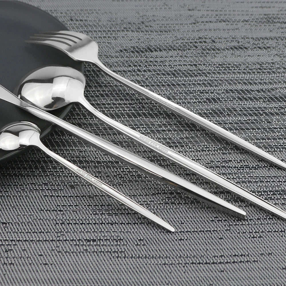 Luxeo™ | 2025 Matte Steel Flatware Set