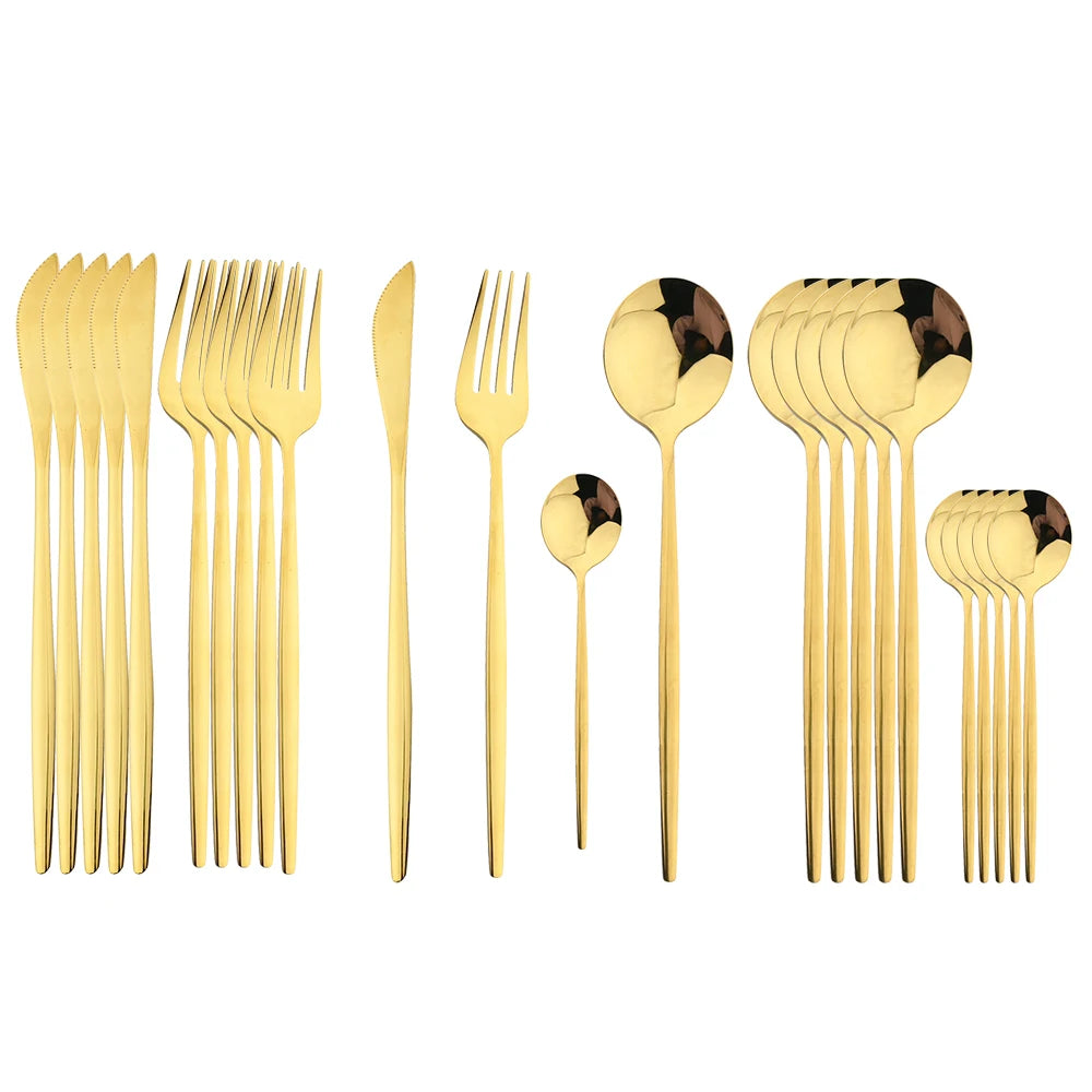 Luxeo™ | 2025 Matte Steel Flatware Set