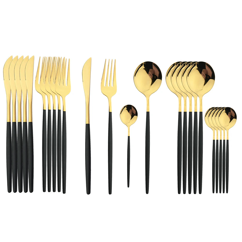 Luxeo™ | 2025 Matte Steel Flatware Set