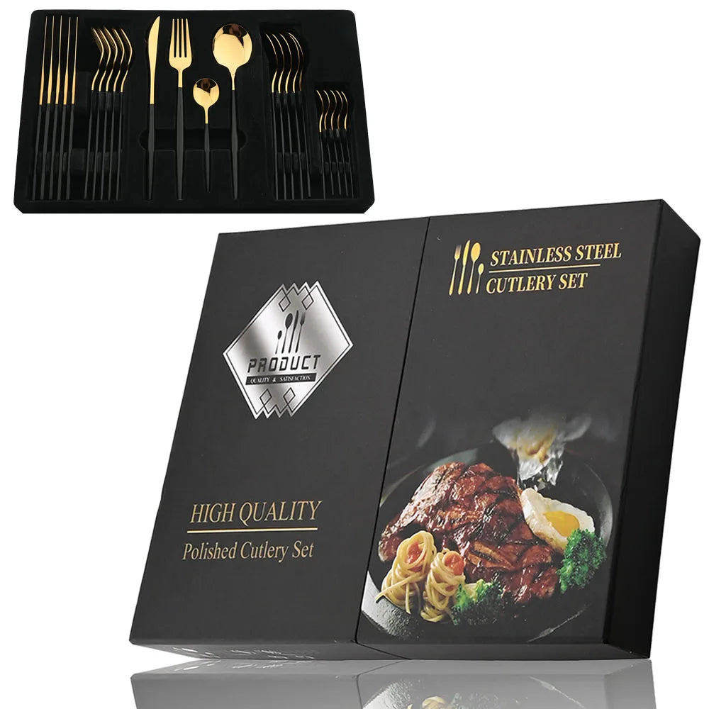 Luxeo™ | 2025 Matte Steel Flatware Set