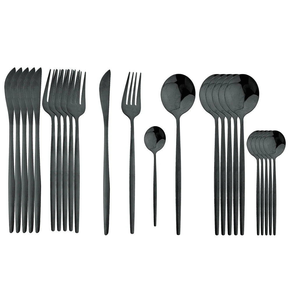Luxeo™ | 2025 Matte Steel Flatware Set