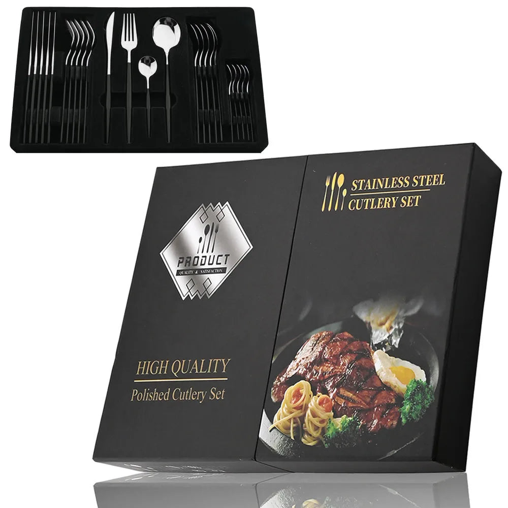 Luxeo™ | 2025 Matte Steel Flatware Set