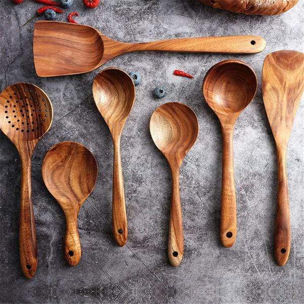 Nala™ | 2025 Handmade Teak Utensil Set