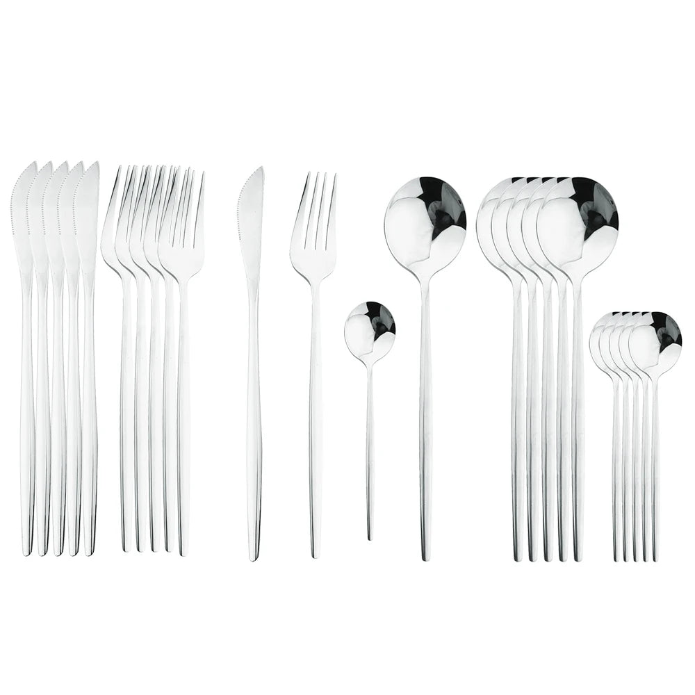 Luxeo™ | 2025 Matte Steel Flatware Set