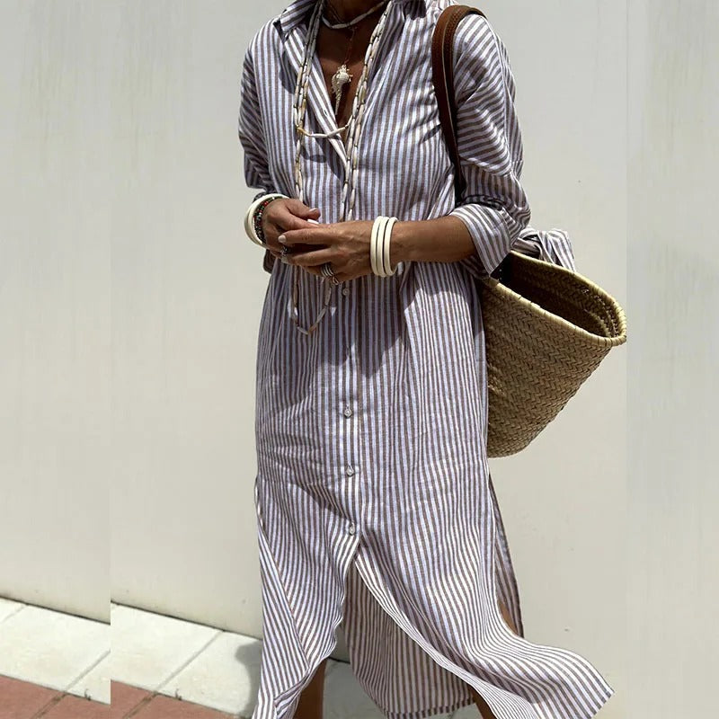 Marceleine™ | 2025 – Coastal Stripe Summer Dress