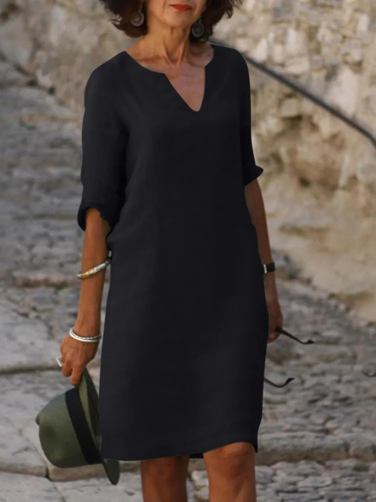 Avelyn™ | 2025 – Confidence V-Neck Drape Dress