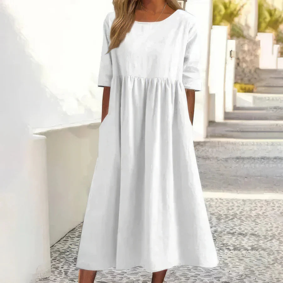 Loreva™ | 2025 – Breezy Lace Midi Dress